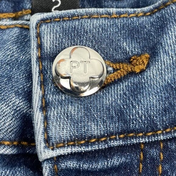 PINK TARTAN Flare Jean Sz 2 Raw Hem - Picture 5 of 7